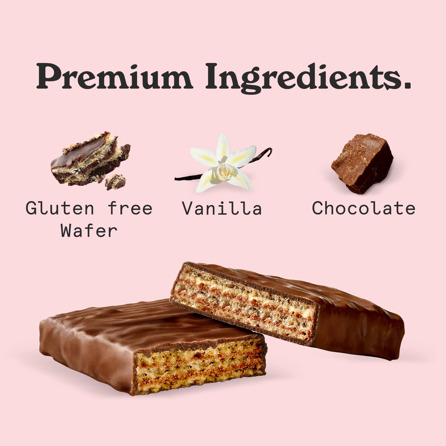 NICKS Protein Wafer Bar Vanilla| 25% Protein (10g) 203 Calories | Low Carb Cookie Bar Snack with No Added Sugar, Gluten Free (24 bars x 40g)
