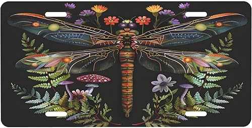 Miniatura 42 de Árbol de la vida - Placa de matrícula colorida abstracta divertida de aluminio para placas delanteras decorativas, impermeables, sin óxido, A: