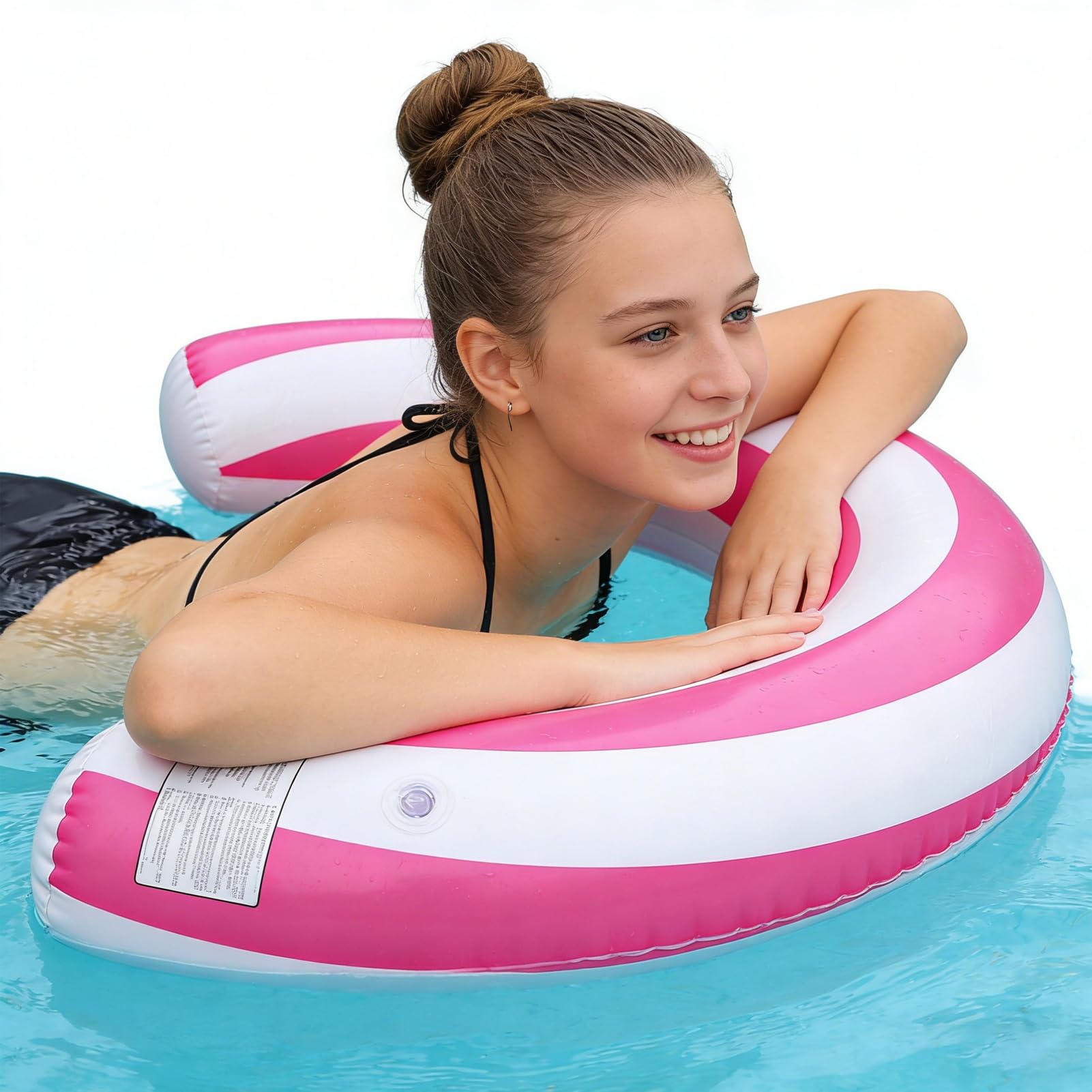 Inflatable Pool Noodle Float, U Shape Swim Stick For Adults And Kids, Thickened PVC Leakproof Floating Tube For Beach Lake River Pool Party, Lightweight Portable Water Toy For Summer Travel Vacation C