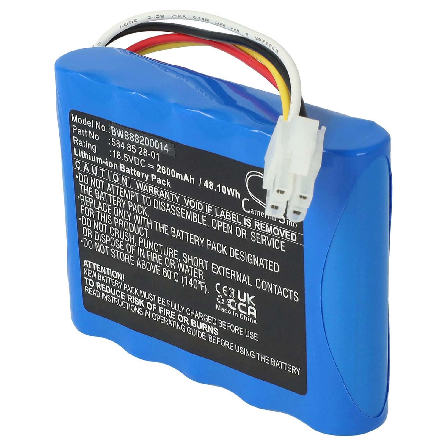 vhbw Batería reemplaza Husqvarna 592 96 83-01 para cortacésped 2600mAh 18,5V Li-Ion