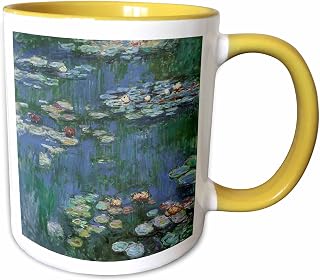 3dRose Waterlilies by Claude Monet Impressionist 15oz Two-Tone Yellow Mug