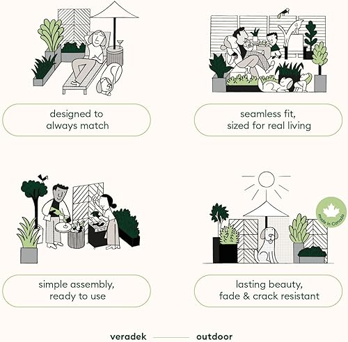 Miniatura 9 de Veradek Mesa auxiliar enfriadora para exteriores, 2 en 1, diseñada para su uso como mesa auxiliar al aire libre, decoración de patio y baúl de hielo