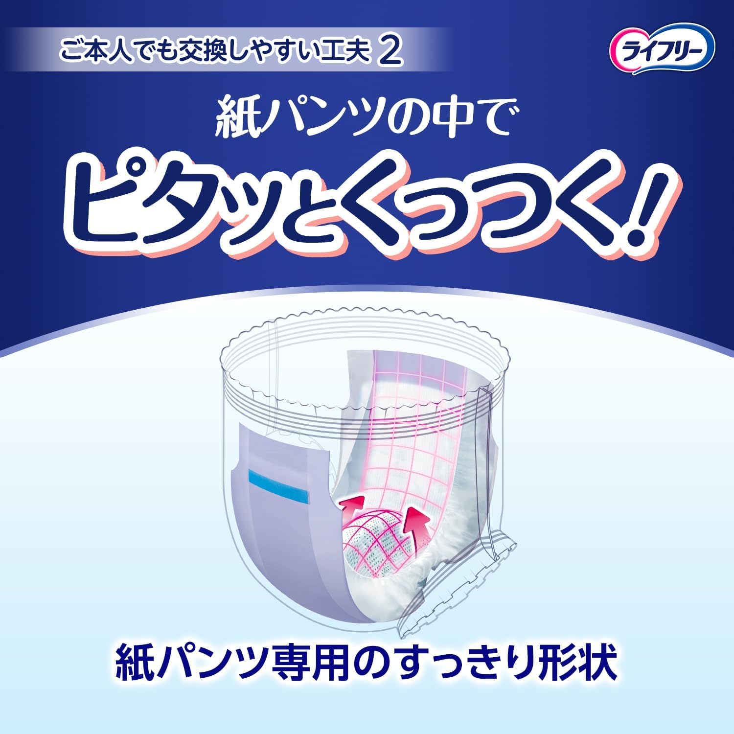 Amazon | ライフリー ズレずに安心 紙パンツ用尿とりパッド 夜用 20枚