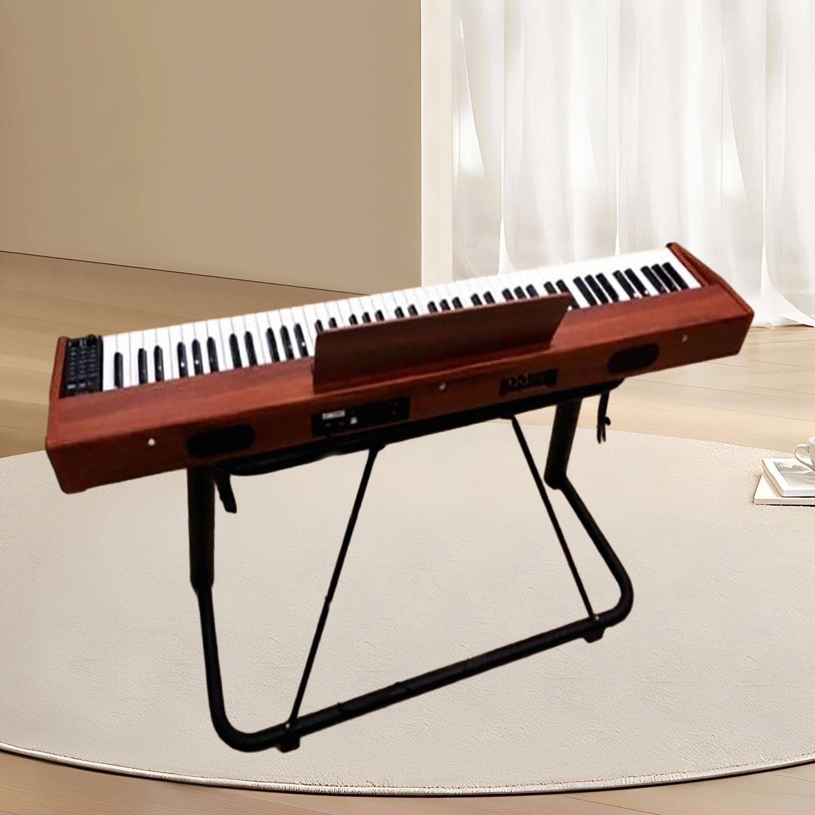 Oshhni Upper tastiera a forma di tastiera, supporto per pianoforte digitale, robusto, supporto per tastiera musicale portatile porta tastiera per pianoforte