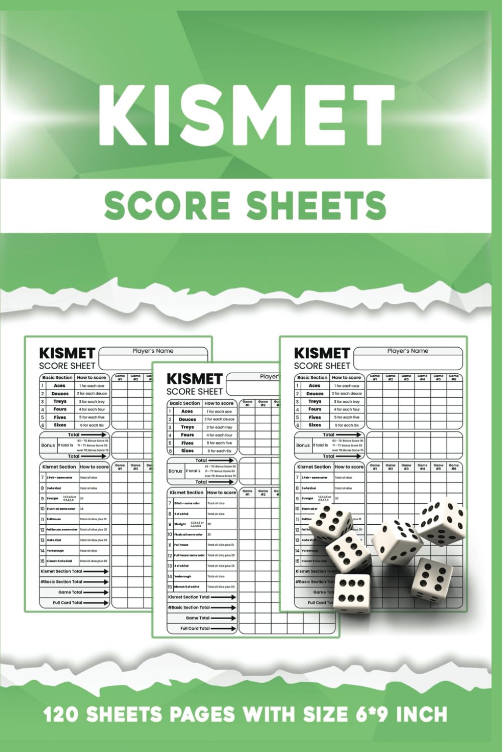 Kismet score Sheets: 120 Score Sheets for Kismet Game Scorekeeping, Your Essential Game Record Keeper Notepad