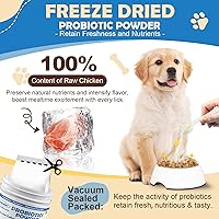 Vista 4 de Probióticos para perros, polvo probiótico con calabaza, prebióticos y enzimas digestivas, 6 mil millones de CFU probióticos para perros