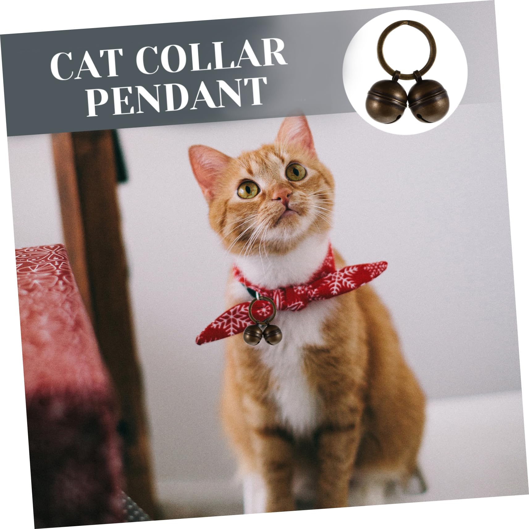 BESPORTBLE 4 Sets Diy Bell Accessories for Cat Dog Collars Key Ring Bell Loud and Durable