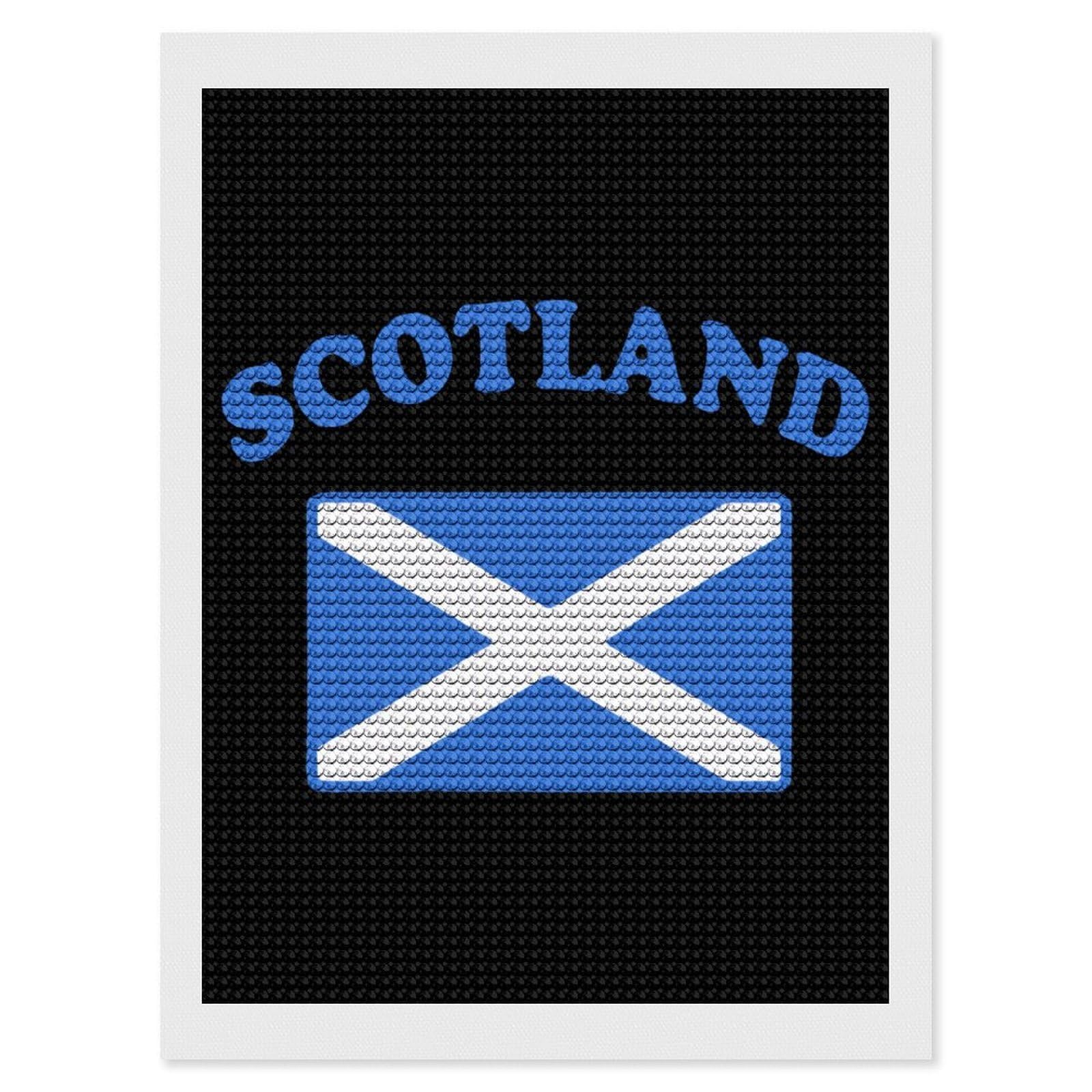 Nclqvjxzkhw Style Flag Of Scotland Diamond Art Painting For Adult Round Diamonds Pictures Arts Crafts Home Wall Decor 12"X16"
