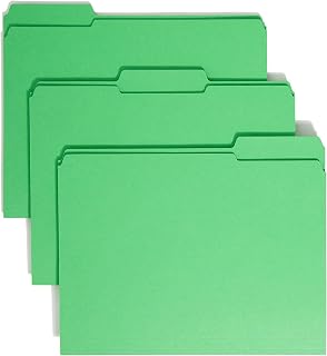 Smead 12134 - Lote de 100 pestañas de corte (1/3), color verde