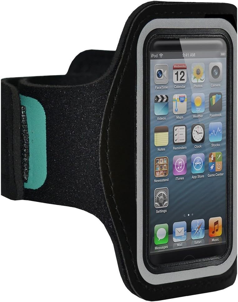 Amzer Armband Case for iPhone 5/ 5S, iPhone SE, iPod Touch 5G, iPod Touch 6G (Black) : Cell Phones & Accessories