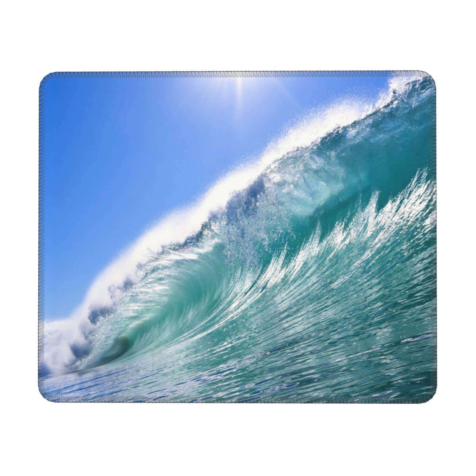 Ocean Wave Tappetino Per Mouse Con Motivo Astronauta E Balena - 240x200x3 Mm - Base In Gomma Antiscivolo - Per Ufficio, Gioco, Laptop