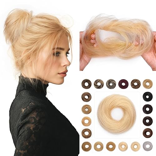Rich Choices Human Hair Messy Bun Hair Piece, 100% Remy
