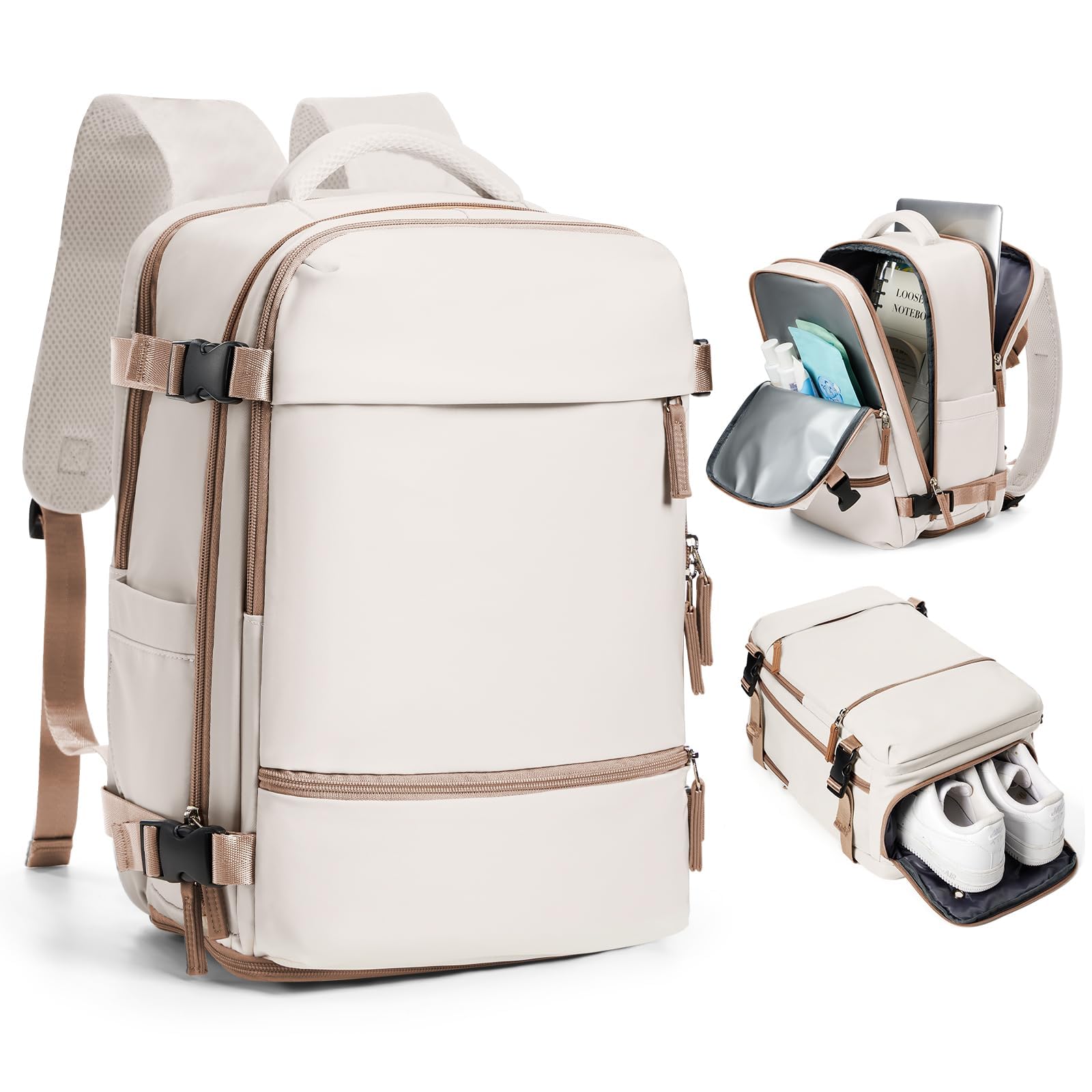 SZLX Zaino Ryanair 40x30x20 Sottovuoto Zaino da Viaggio 40x20x25 Ryanair Wizzair Donna da escursionismo impermeabile Zaino Casual Laptop da 14 Pollici con porta di ricarica USB Scomparto per Scarpe