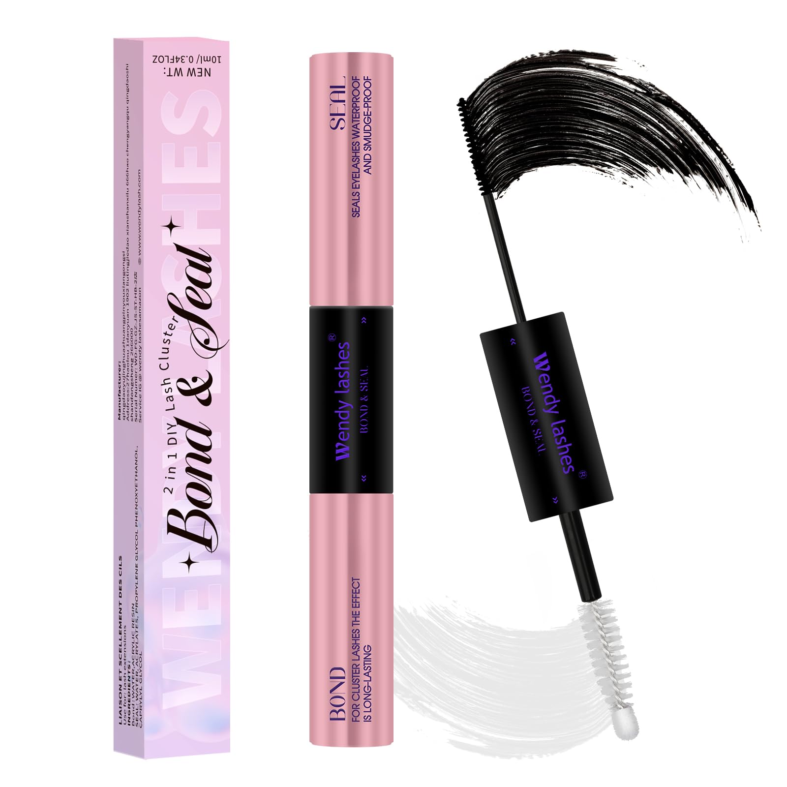 Pegamento Pestañas Postizas Lash Bond y Seal para Pestañas Cluster Lashes Glue Pegamento Profesional para Extensiones de Pestañas Pelo a Pelo DIY Lash Extension