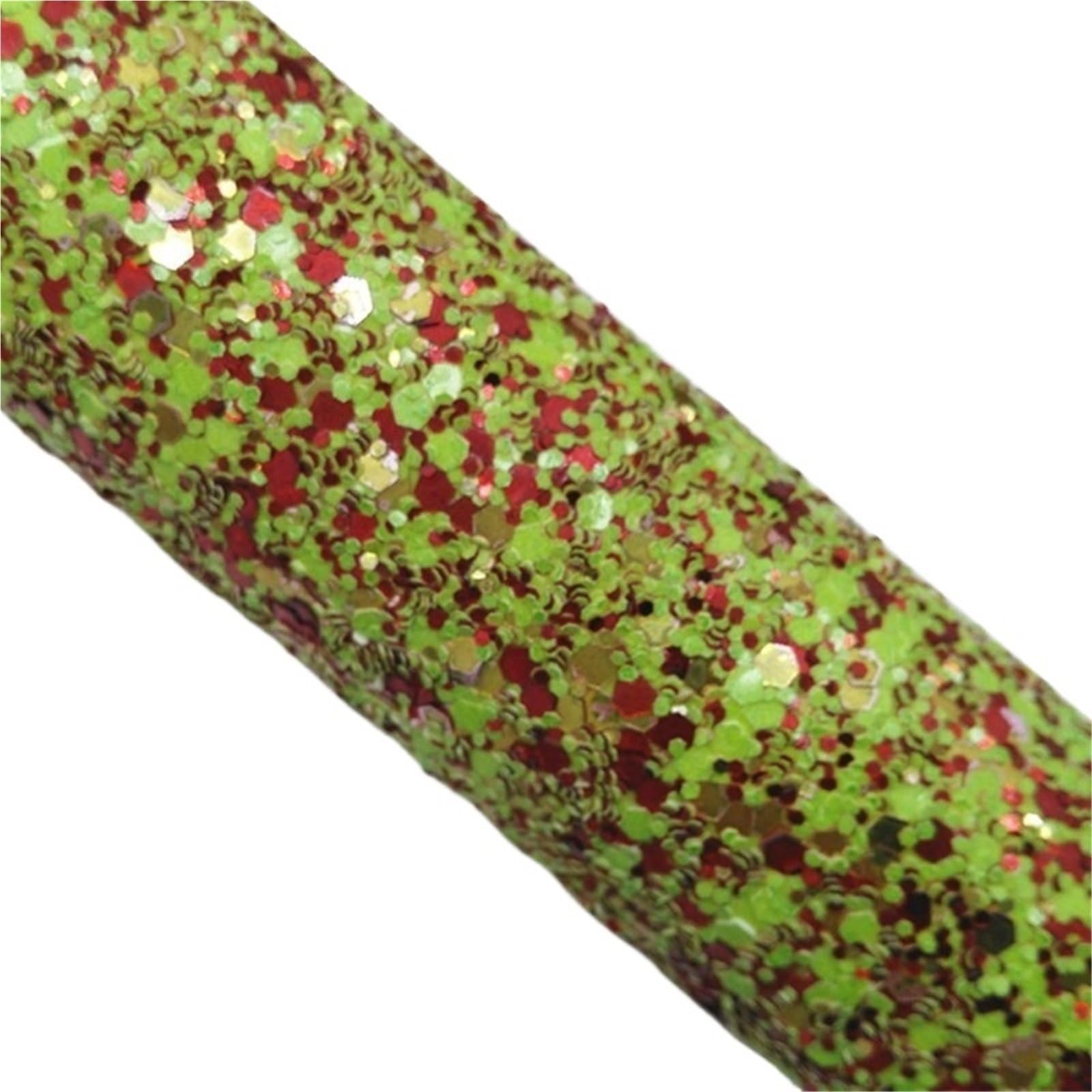 Sparkle PU Leather Fabric Chunky Glitter Faux Vinyl Fabric with Felt Backing Leather Sheets for Earrings Bows DIY Craft 21X29CM