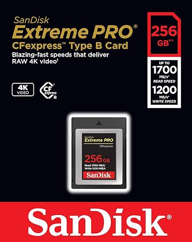 Miniatura 4 de SanDisk - Tarjeta CFexpress Extreme PRO de 256 GB, tipo B, SDCFE-256G-GN4IN