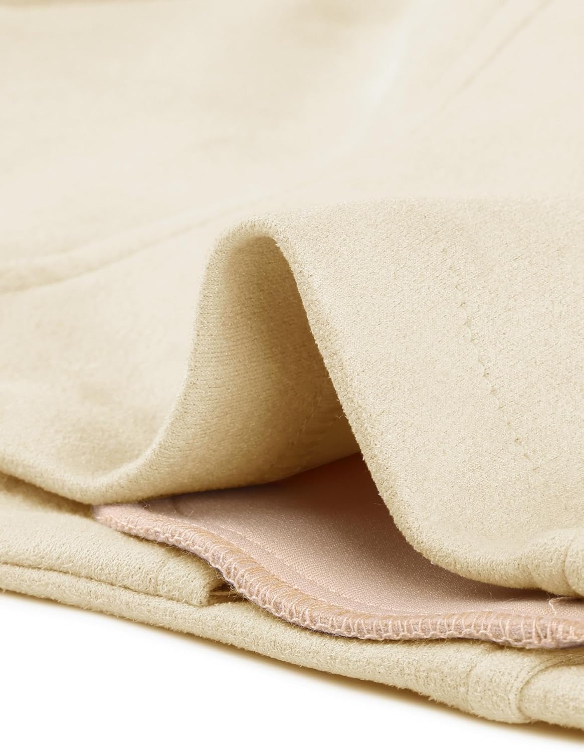 Allegra K Women's Faux Suede Jacket Stand Collar Zip Up Long Sleeve Motorcycle Biker Coat - Image 6