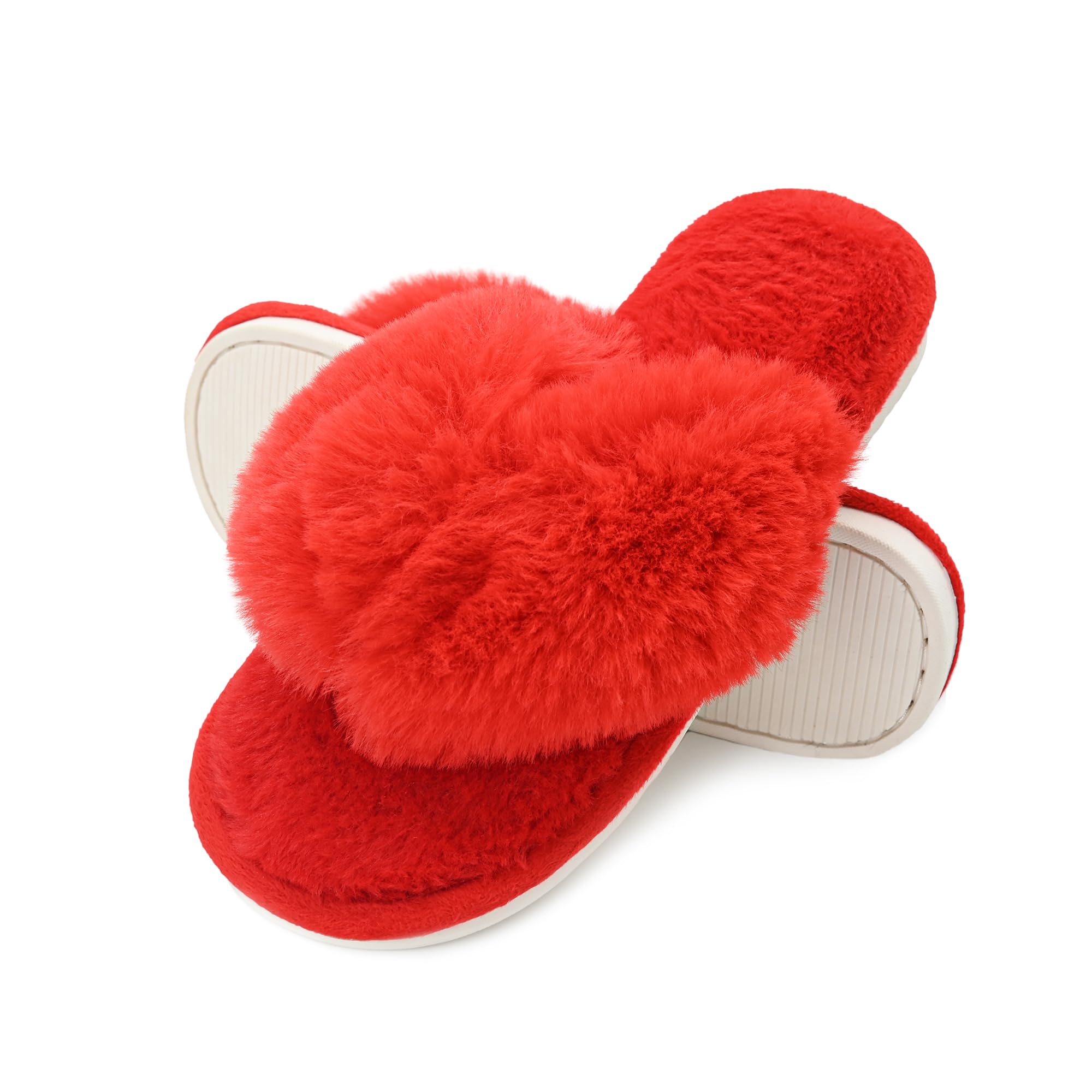 Onmygogo Pantofole Invernali Donna In Memory Foam – Finta Pelliccia Calda Con Suola Antiscivolo
