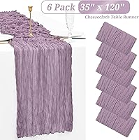 Vista 58 de Showgeous 10 Pack Baby Pink Cheesecloth Table Runner 10FT Long Semi-Sheer Gauze Table Runner Boho or Rustic Wedding Decor for Wedding Decor Arch
