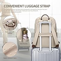 Vista 6 de GOLF SUPAGS Laptop Backpack for Women Slim Computer Bag Work Travel College Backpack Purse Fits 14 Inch Notebook (Apricot)