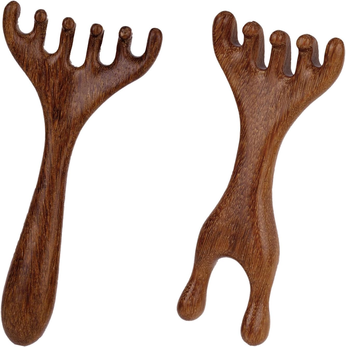 Wooden Massage Tools – Head Massager Scalp Massage Comb for Deep Relaxation and Stress Reduction, Manual Scalp Massagers for Head, Face & Neck, Promote Circulation (2 Pcs)