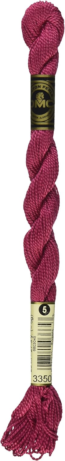 DMC 115 5-3350 Pearl Cotton Thread, Ultra Dark Dusty Rose, Size 5