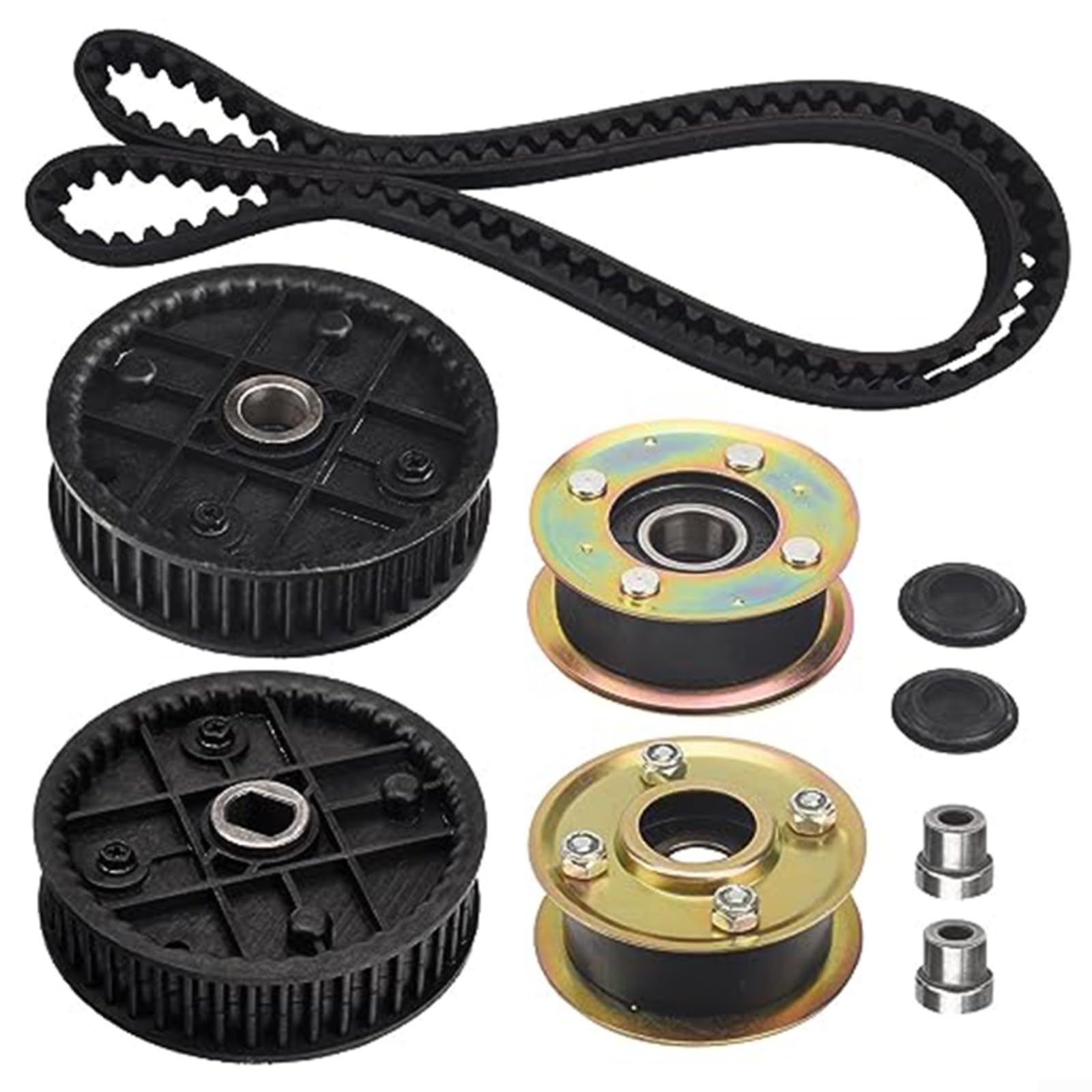 Kit de correa de polea para cortacésped con piñones compatible con modelos Timemaster de 30 pulgadas y 76 cm 20199 20200 21199 21200 20975 20976 20977 20978 21810 21811, para turfmaster Walk-Detrás