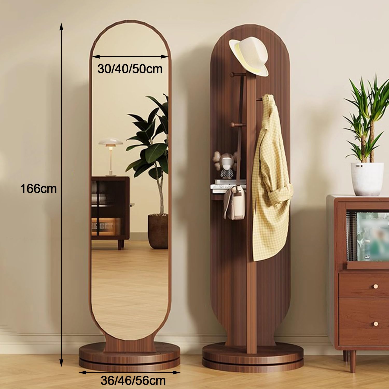 Relaxdays Appendiabiti Da Parete Con Specchio, Ghisa, 5 Ganci, Stile
