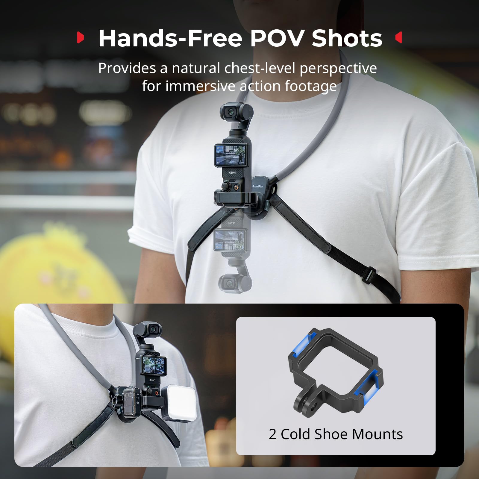 Supporto Magnetico Da Collo Per Action Cam – Regolabile 360°, Per GoPro, DJI, Insta360 E Smartphone