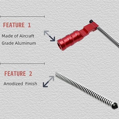 Miniatura 5 de 10-22 Mango de aluminio anodizado rojo