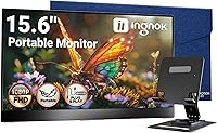 Ingnok 15.6" FHD IPS Portable Monitor - Ultra Slim Laptop Screen Extender, Adjustable Stand, USB-C/HDMI, Travel & Office Must-Have