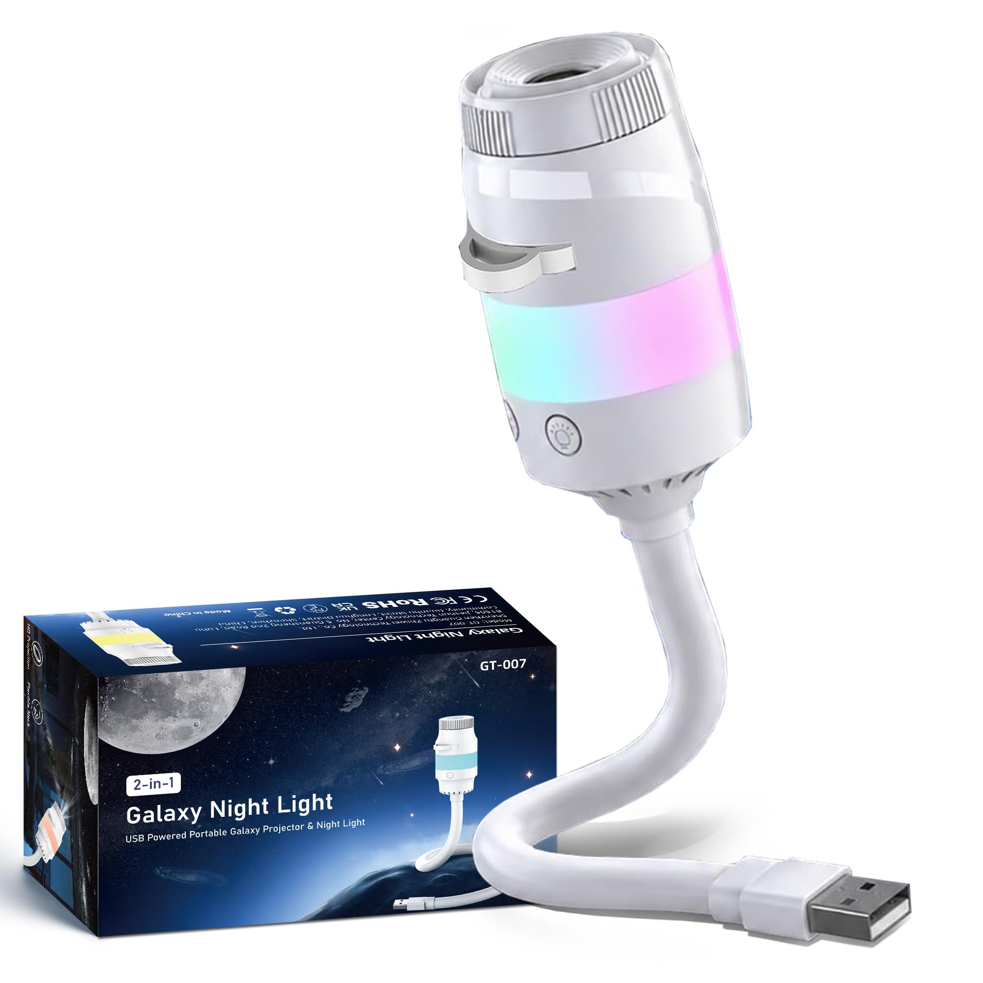 Proiettore Stelle Soffitto,Hd Smart Holographic Luce Notturna Proiettore | USB Galaxy Proiettore, Luminosità Regolabile per Bambini Adulti Camera da Letto Soffitto Parete Camera Auto