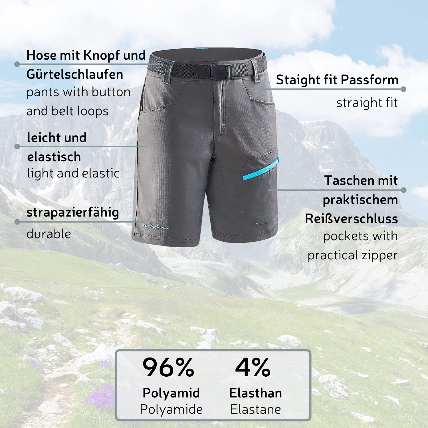 Black Crevice Women's Women's Hiking Shorts Trekking Shorts