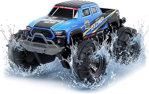 Carro de control remoto impermeable Monster Truck Gesture, 4WD anfibio controlado a mano, juguete de control remoto para niños, vehículo todoterreno