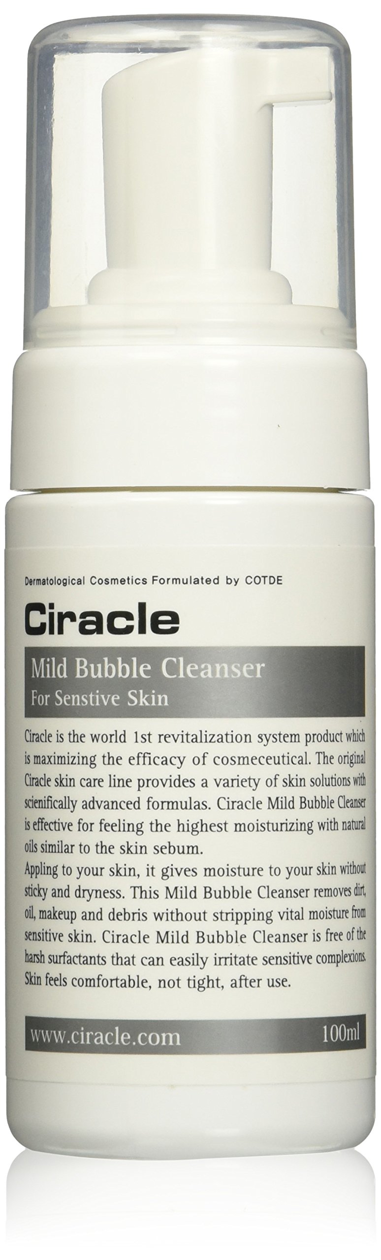 Ciracle Mild Bubble Cleanser For Senstive Skin, 3.4 Ounce