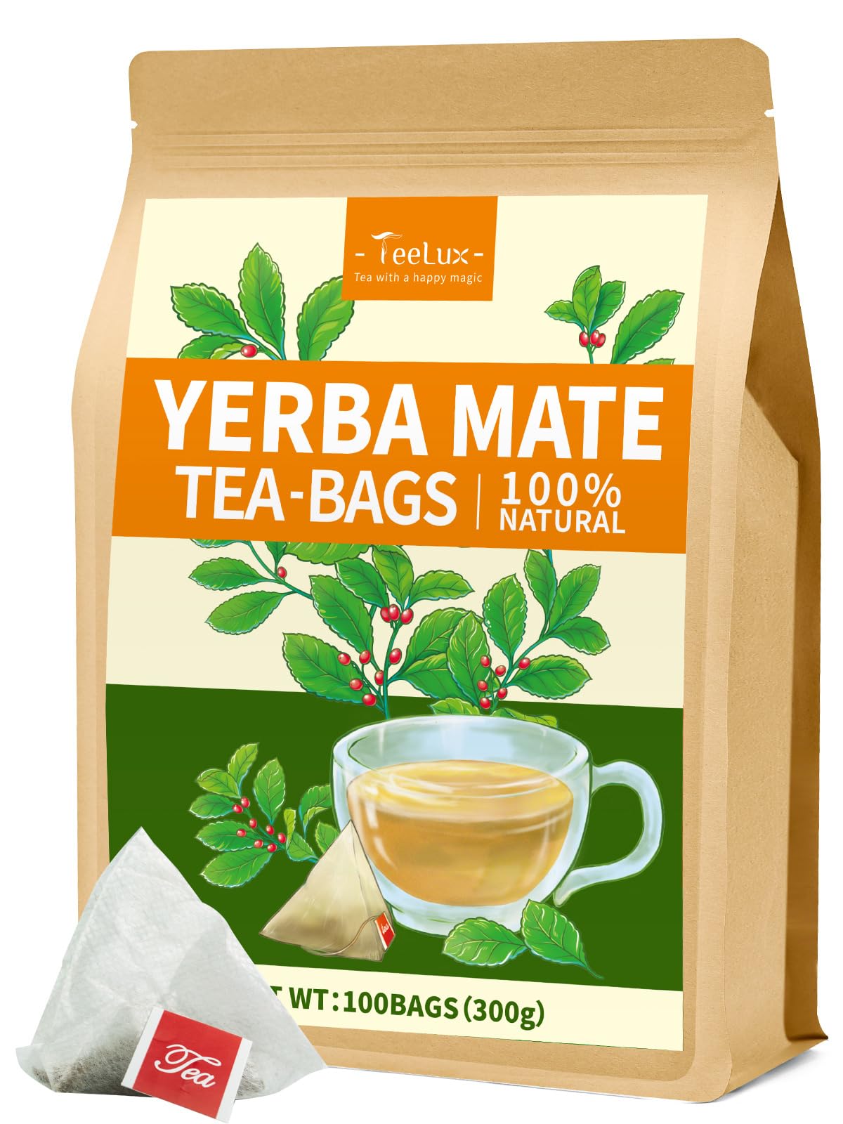 TeeLux Dandelion Leaf & Root Tea Bags 100 Count, Vegan, Rich Flavor, Premium Dandelion Tea, Natural Caffeine Free Herbal Tea — view 54