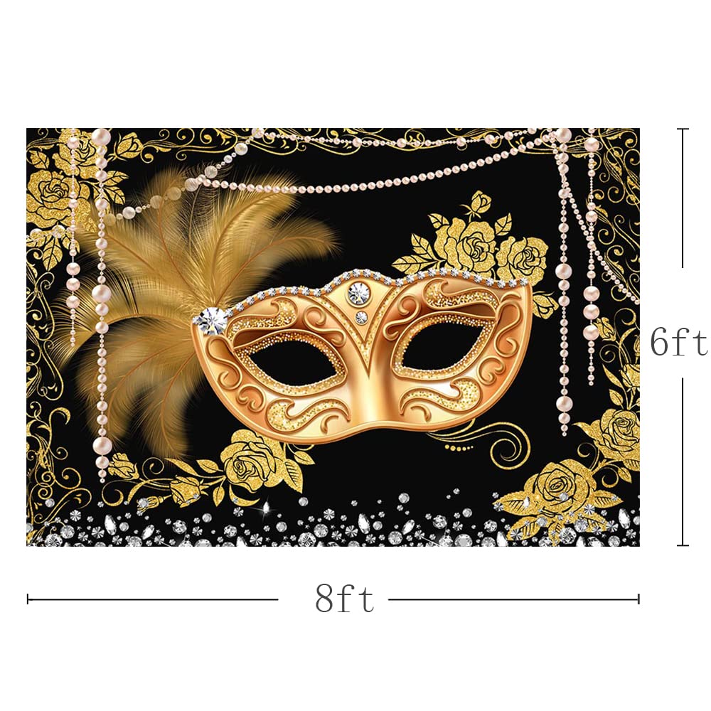 Amazon.com : MEHOFOND Masquerade Ball Backdrop Black Gold Masquerade Party  Photography Background Mardi Gras Carnival Costume Party Decorations Sweet  16 Dress-Up Banner Supplies Photo Studio Props 8x6ft : Electronics