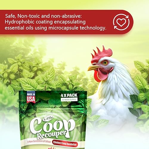 Miniatura 5 de Little Coop Recouper  Una nueva generación de desodorante urbano de gallinero  Fórmula única para liberación lenta  Aroma fresco natural  4 x 0.5