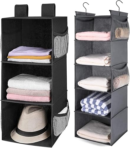 MAX Houser Organizador de armario colgante, organizador de suéter colgante, estantes colgantes plegables para armario