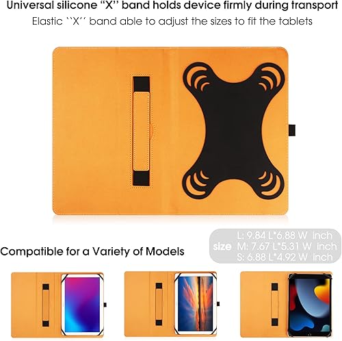Miniatura 5 de HGWALP Funda universal para tablet de 9 pulgadas y 10 pulgadas, funda protectora universal para tableta de 9 y 10.1 pulgadas, con banda de silicona