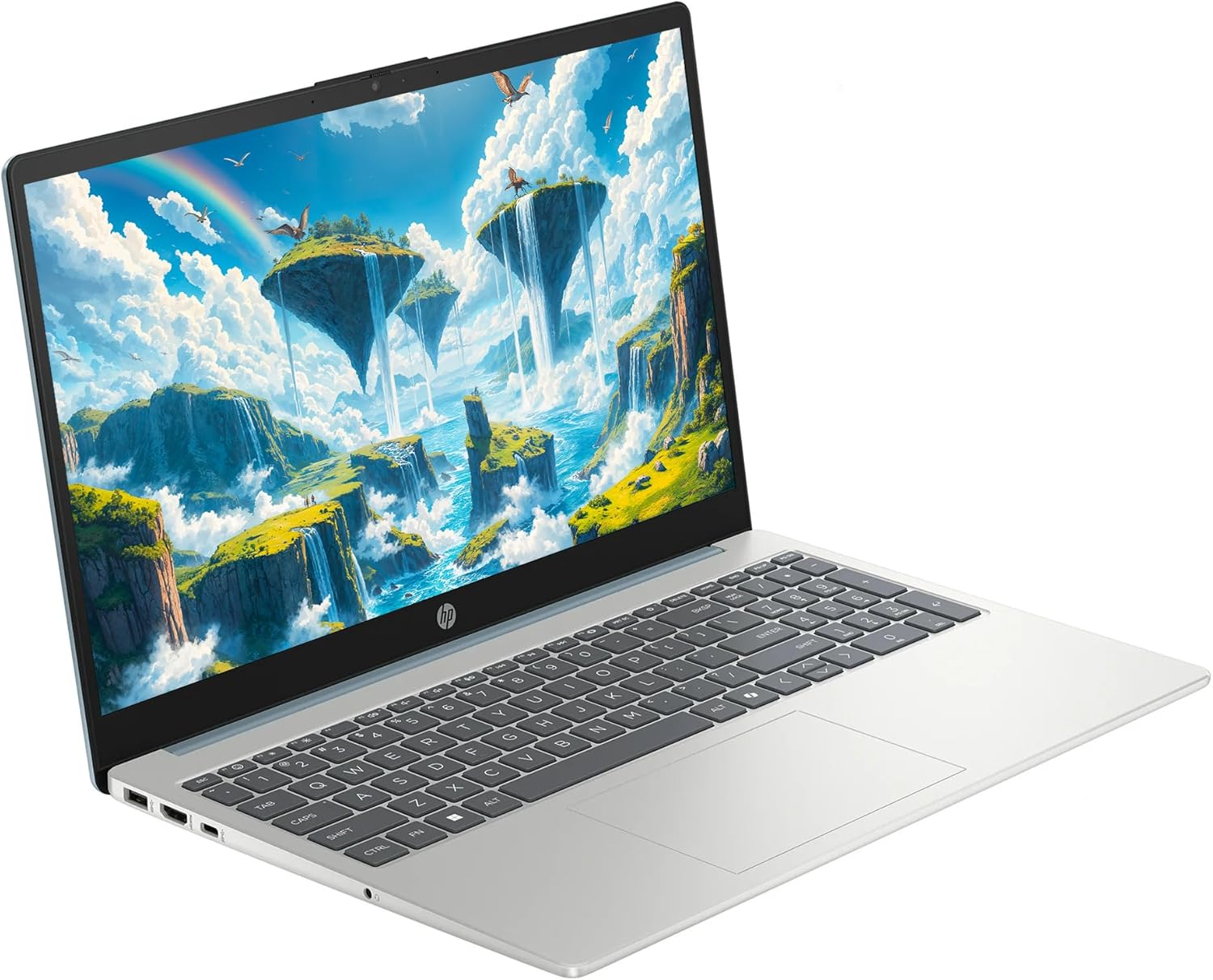 HP Touch Screen Business Laptop Computer, 15.6" FHD IPS LED Laptop, Intel Core i3-N305, Windows 11, 16GB RAM 512GB SSD, Copilot AI, SageNova Earphones, Moonlight Blue