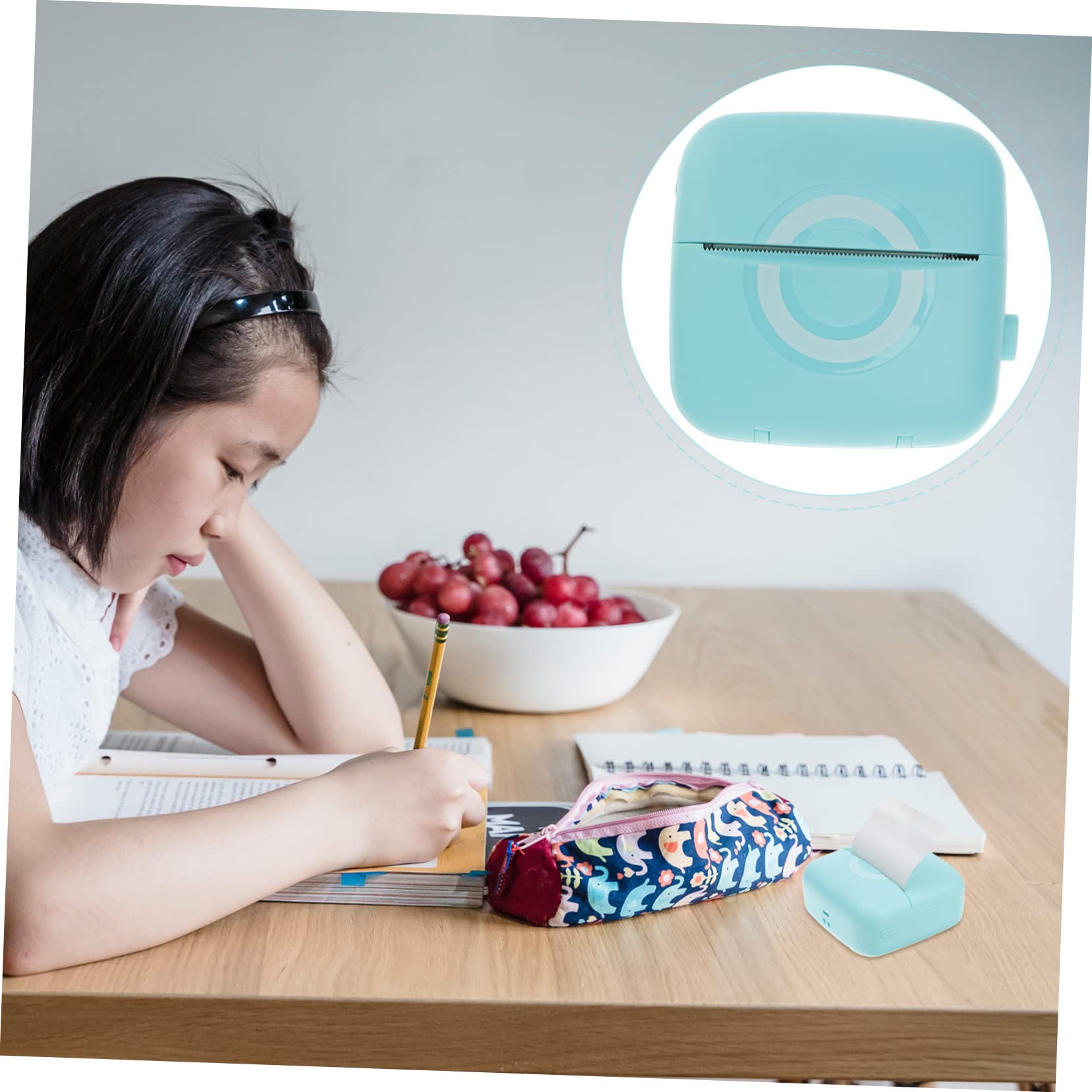MAGICLULU Stampante Termica Tascabile Portatile 200dpi, Mini Stampante per Scuola e Casa, Stampa Note con Carta Termica e Abs