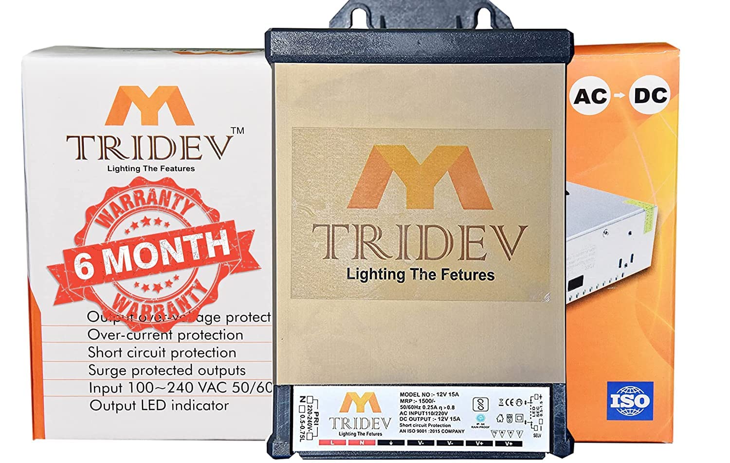MY TRIDEV TRIDERS 180W 12V 15A DC Switching Switch Power Supply for Power Supply Strip, CCTV (Silver) (B07F6HQH6Q) Amazon Price History, Amazon Price Tracker