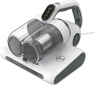 Hoover HMC510UV mijtzuiger voor matrassen en kussens, met stofsensor en uv-licht voor het verwijderen van huisstofmijten, bacteriën, allergenen, meubelreiniger apparaat met droogfunctie tegen schimmel