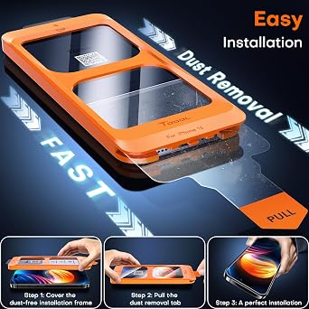 TOCOL for iPhone 15 Screen Protector, Instant Installation