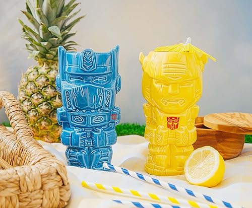 Miniatura 8 de Geeki Tikis Transformers Optimus Prime - Taza de cerámica de 18 onzas, color azul, talla única