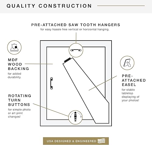 Vista 295 de MCS Industries Studio Gallery - Marcos con textura de madera color gris de 13 x 19 pulgadas / 33.02 x 48.26 cm., 2 unidades Gris Woodgrain