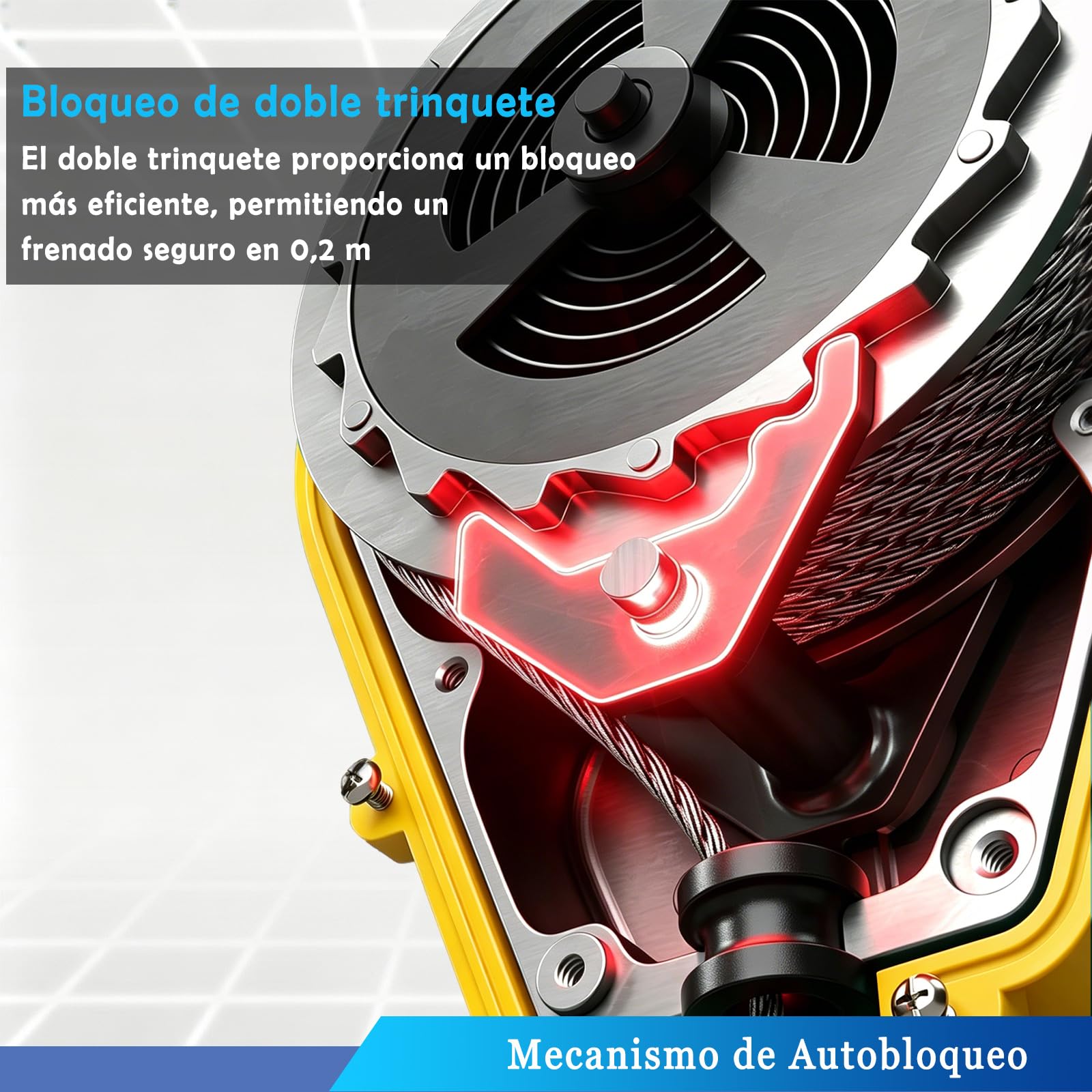 3m/5m/7m/10m/15m/20m dispositivo anticaidas retráctil Certificación CE，Amarillo：7m | Arnes Linea de Vida Retractil Tejado con Gancho Autoblocante, 150kg Linea de Vida Retractil Apto para Trabajos en Altura
