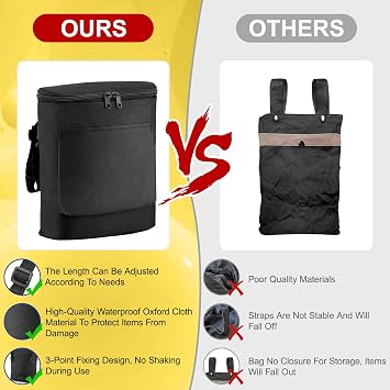 Knee Walker Handlebar Bag, Wheelchair Side Bag for Scooter Rollator | Knee Scooter Basket Accessory for Knee Walker Wheelchair