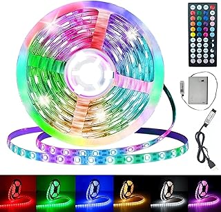 BG9D LED Streifen Batterie,LED Streifen 3m Batteriebetriebene oder USB Selbstklebend mit Fernbedienung Bluetooth Musik Syn…